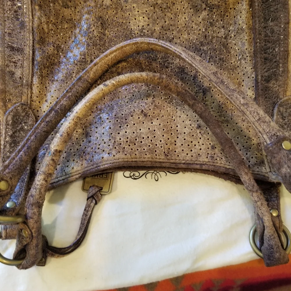 Frye Deborah Studded Star Distressed Handbag - Picture 16 of 16